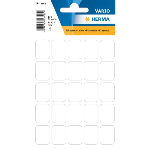 Etiqueta herma ref.3660 15x20 175pcs , HERMA , ETIQCARHER049 , 4008705705882